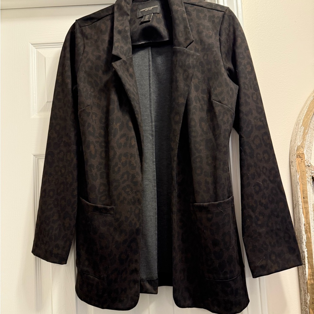 Women's Black Leopard Print Jacket